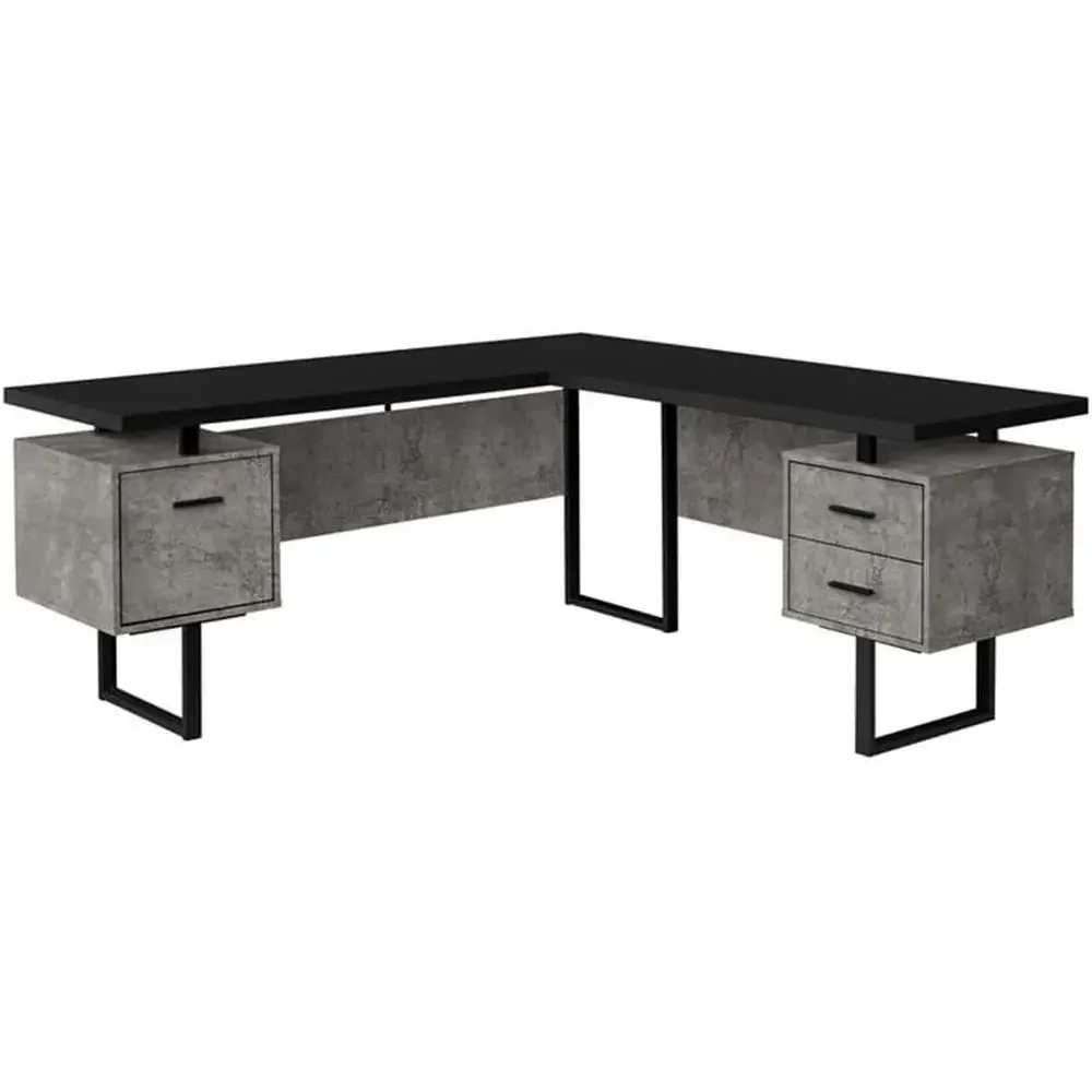 Desk Setup L Shaped - L-förmiger 70-Zoll-Computertisch mit Stauraum für das