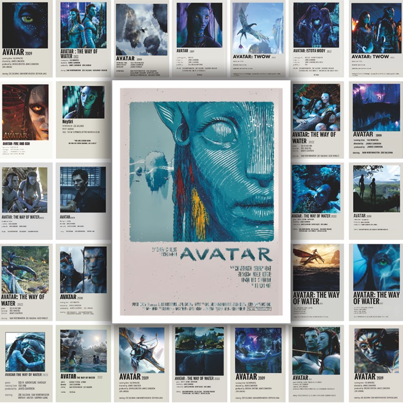 Desk Setup Poster - 50 Stück Avatar-Film Poster-Aufkleber Film Desktop