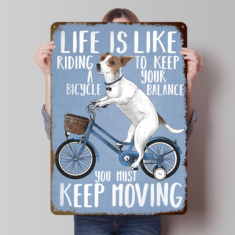 Desk Setup Poster - Das Leben Ist Wie Ein Fahrradturz