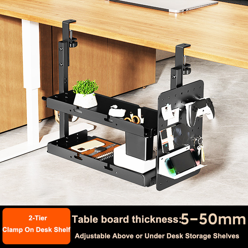 Desk Setup Productivity - Aufsteckbares 14-Zoll-Regal für Tischzubehör, Gaming-Geräte und