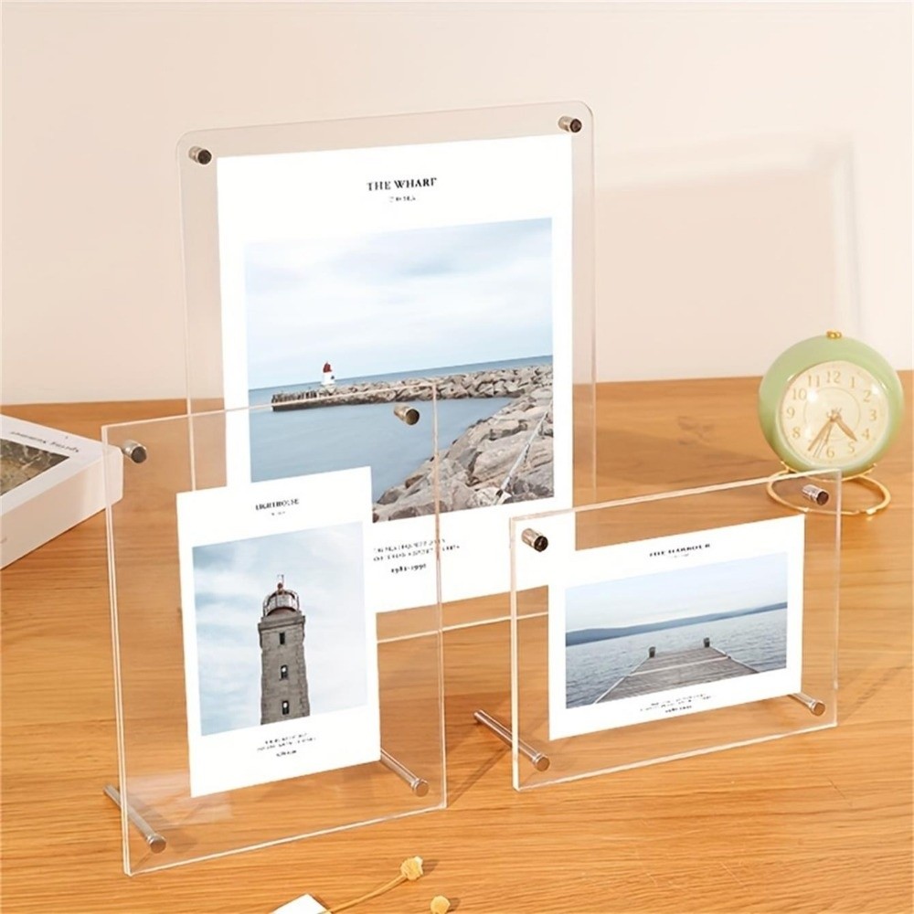 Desk Setup Poster - Neuer Transparenter Acryl-Fotorahmen mit Neigungsdesign Klarer
