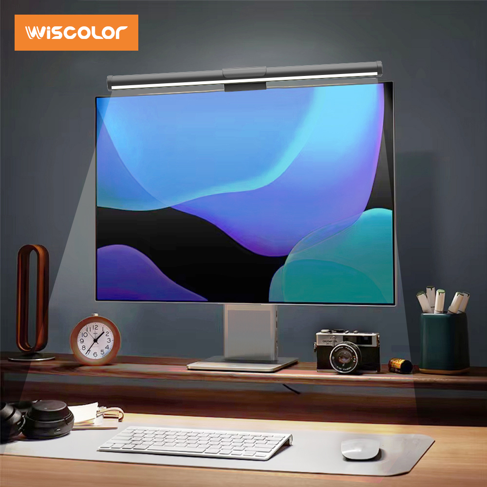 Led Desk Light Usb - Wiscolor LED-Bildschirm-Monitor, hängende Lichtleiste, LCD-Computer, Laptop,