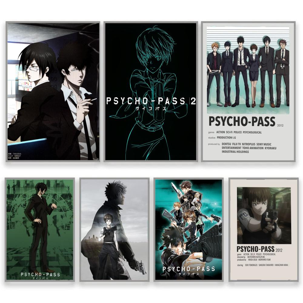 Desk Setup Poster - Animation P-Psycho-Pass Schreibtischzubehör PVC Moderner Wandaufkleber