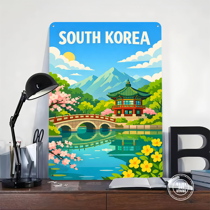 Südkorea Reiseplakat Maßgefert – Desk Setup Poster Bewertung und Preis