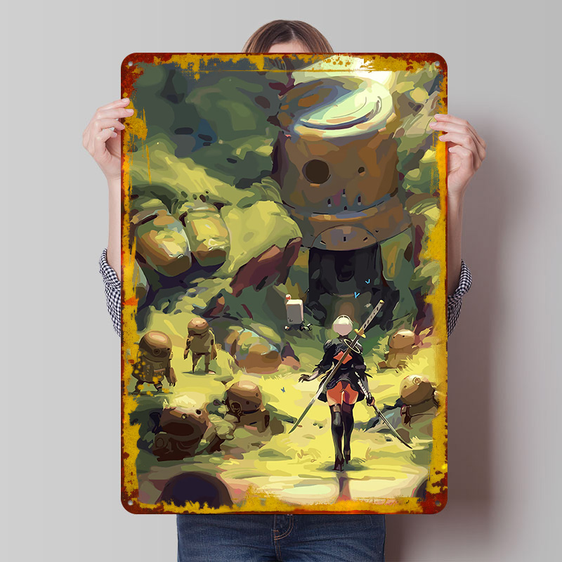 Nier Automata: 2B im Wald Meta – Desk Setup Poster Bewertung und Preis