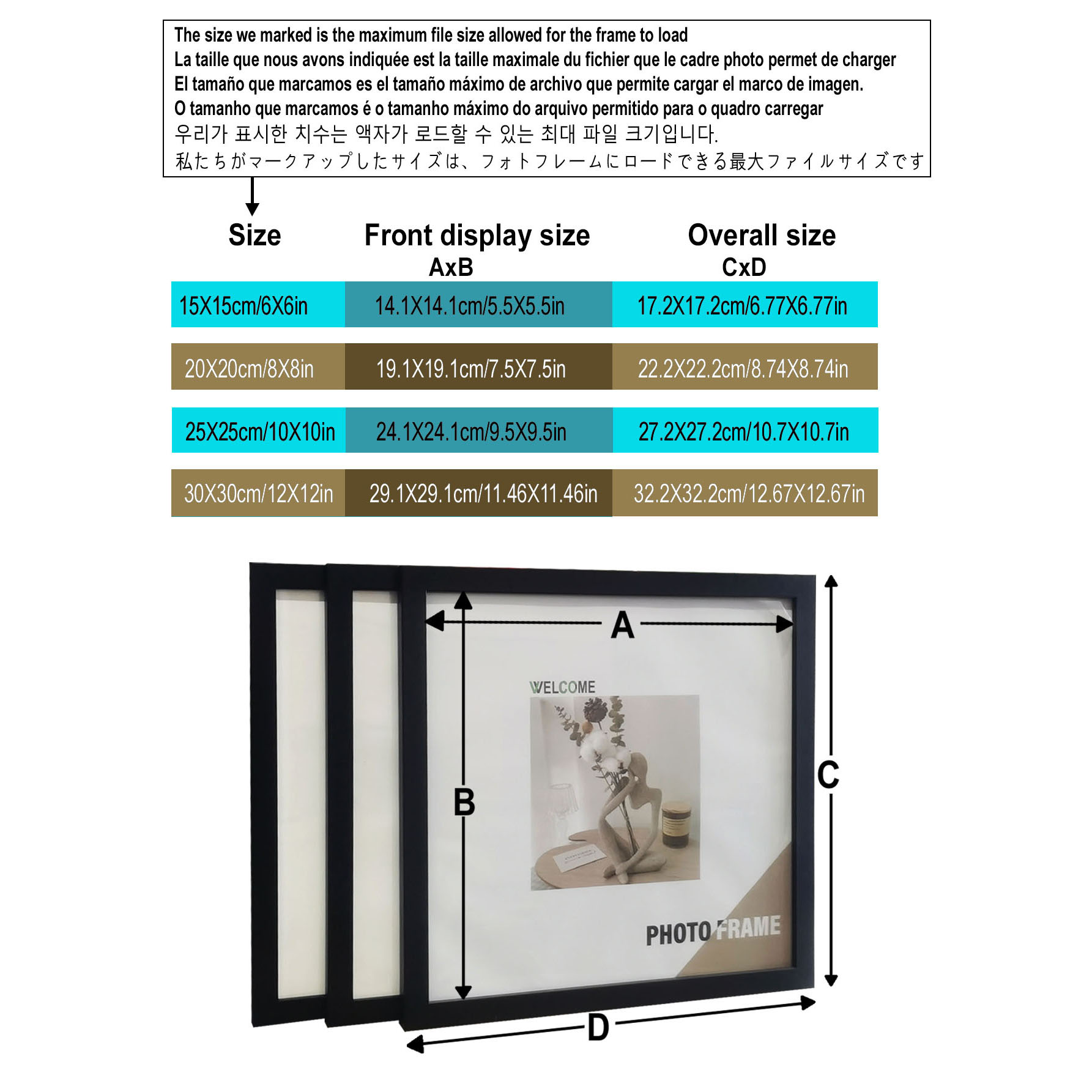 3 Stück quadratische Holz-Foto – Desk Setup Poster Bewertung und Preis