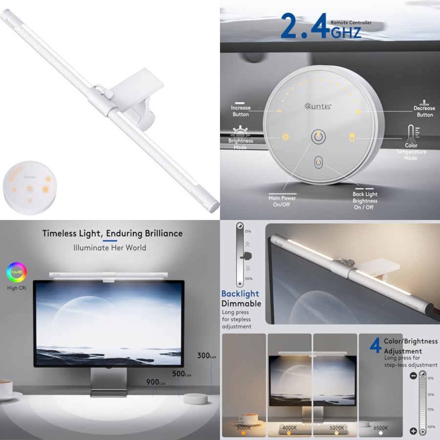 Monitor-Lichtleiste mit Fernbe – Desk Setup No Monitor Bewertung und Preis