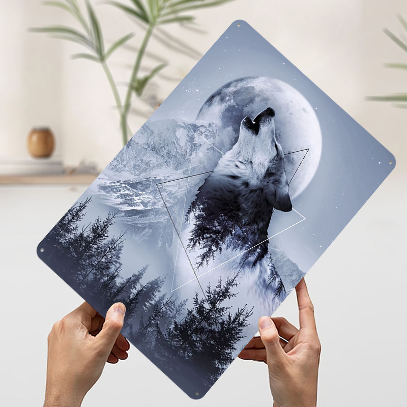 Heulender Wolf Blechposter, pe – Desk Setup Poster Bewertung und Preis
