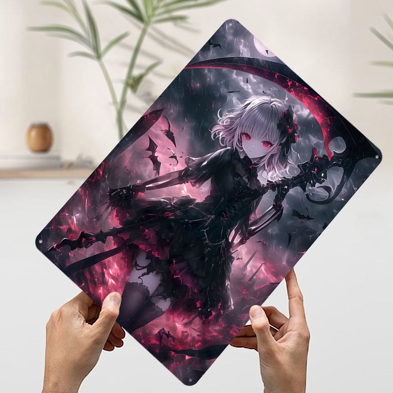 Dämonischer Sensenmann Mädchen – Desk Setup Poster Bewertung und Preis