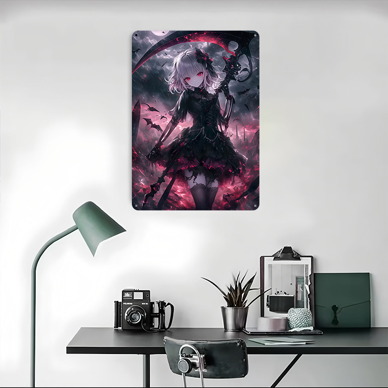 Dämonischer Sensenmann Mädchen – Desk Setup Poster Bewertung und Preis