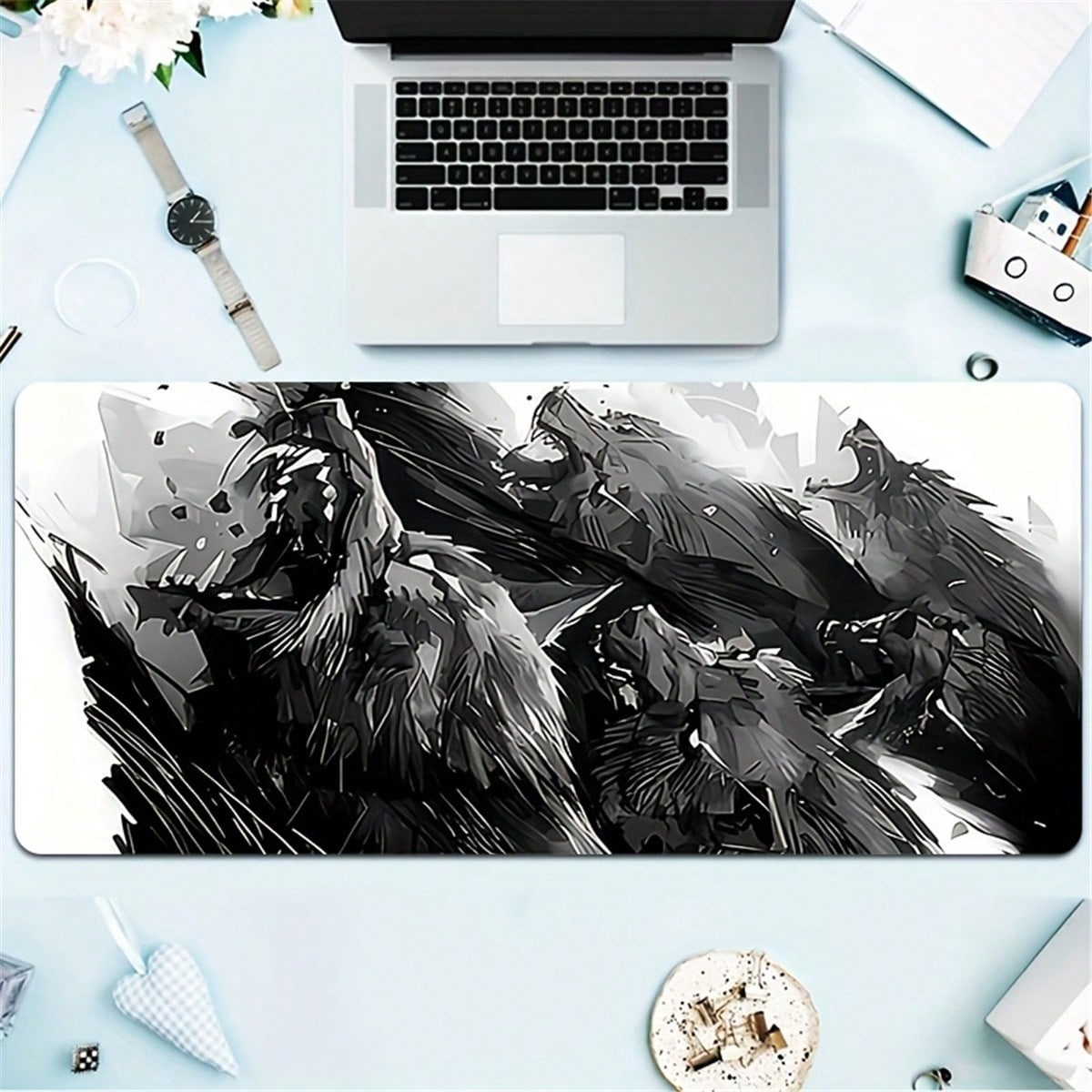Große Wolf Gaming-Schreibtisch – Desk Setup Pc And Laptop Bewertung und Preis