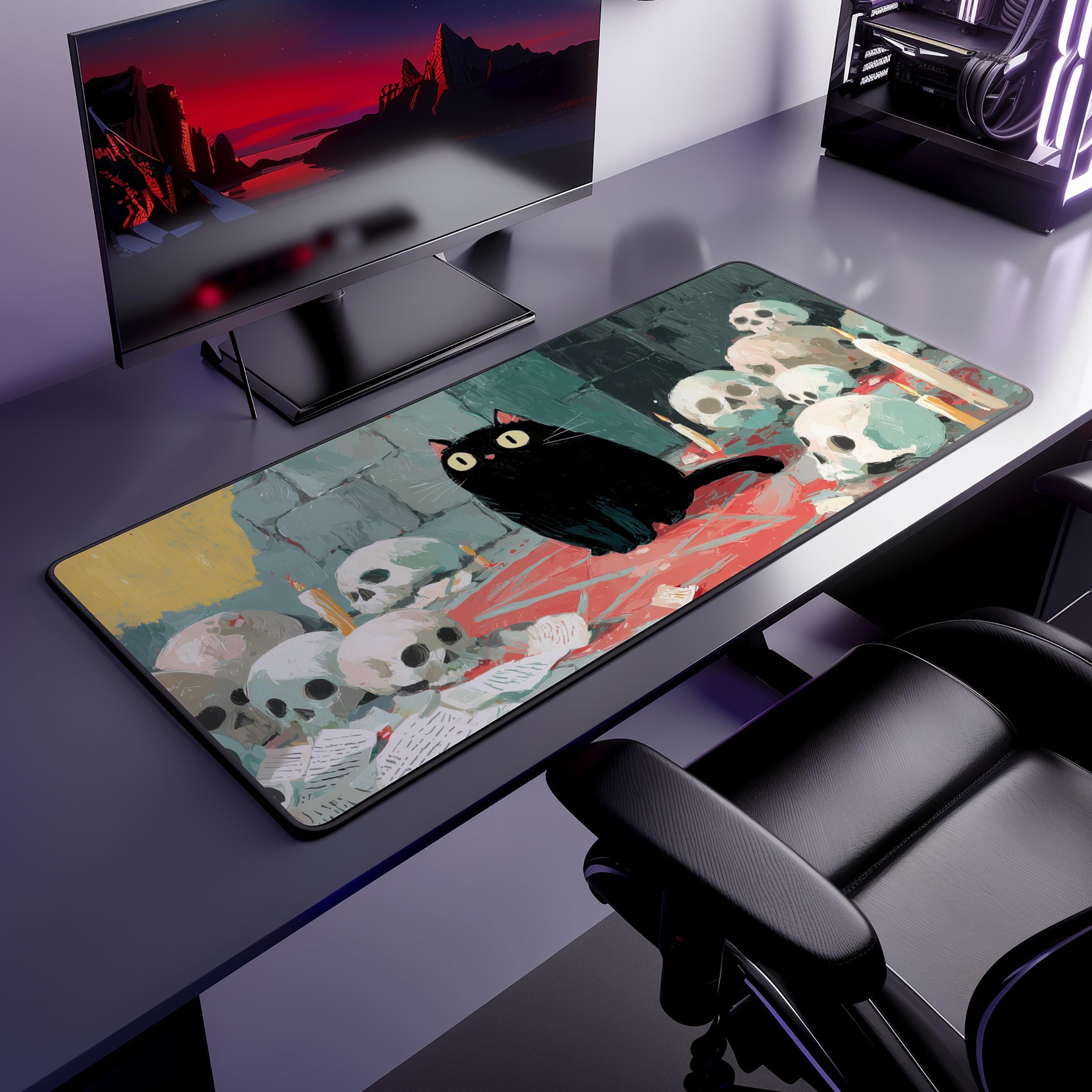 Schwarze Katze Skelett Spielma – Desk Setup Options Bewertung und Preis