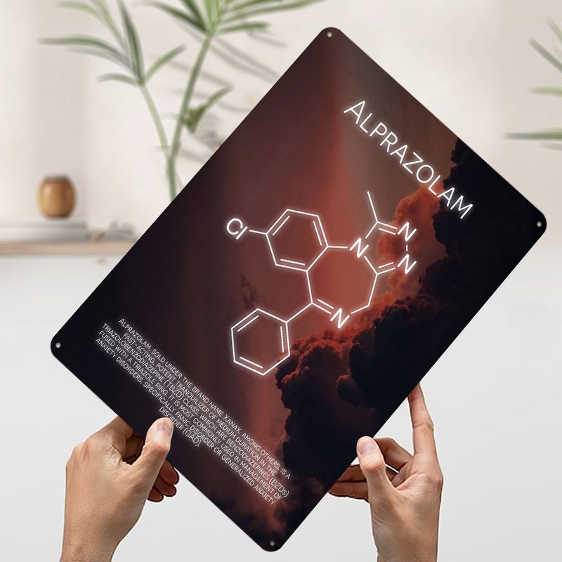 Alprazolam Molekül-Poster aus  – Desk Setup Poster Bewertung und Preis