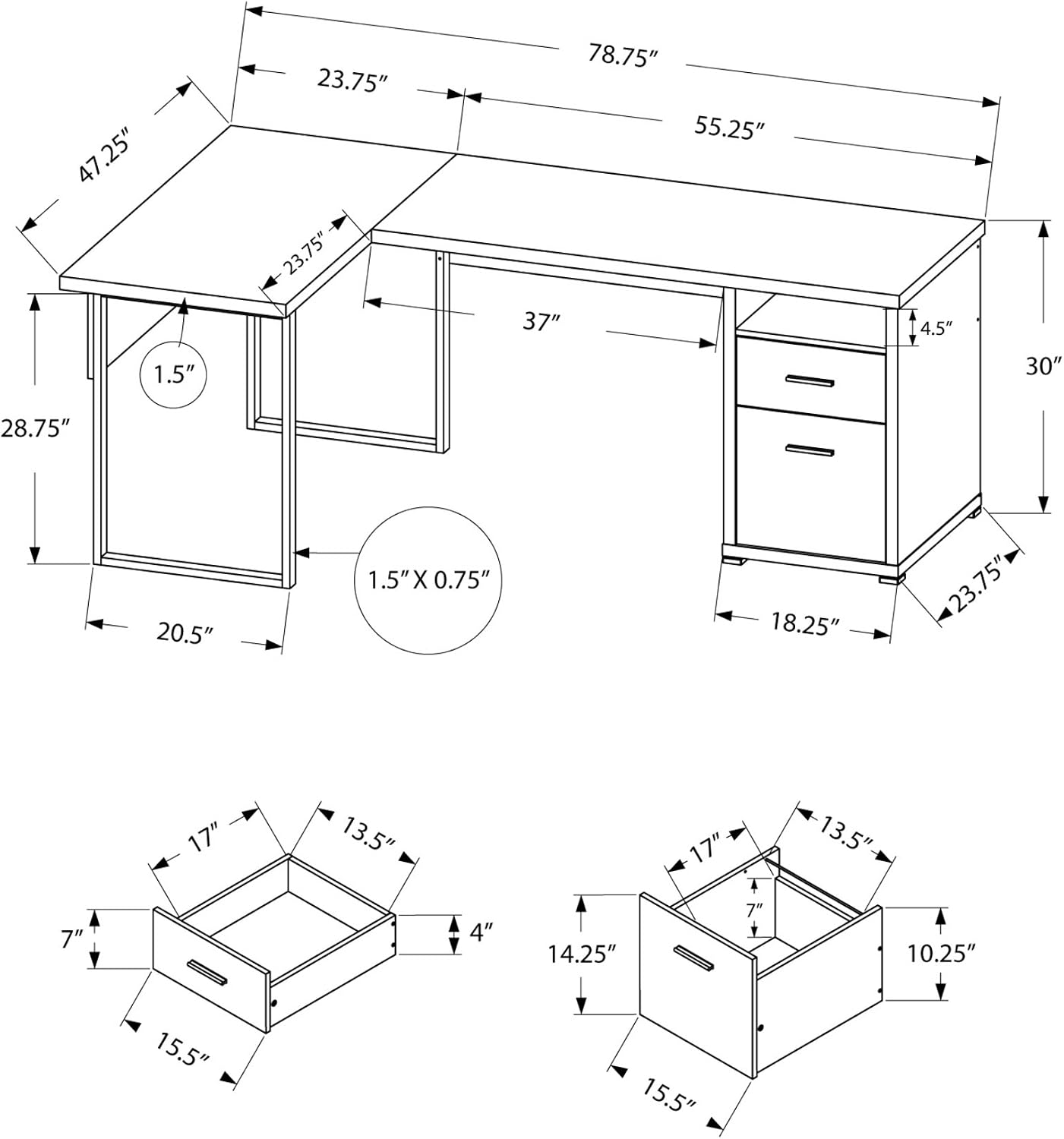 I 7257 Computertisch, Home-Off – Desk Setup L Shaped Bewertung und Preis