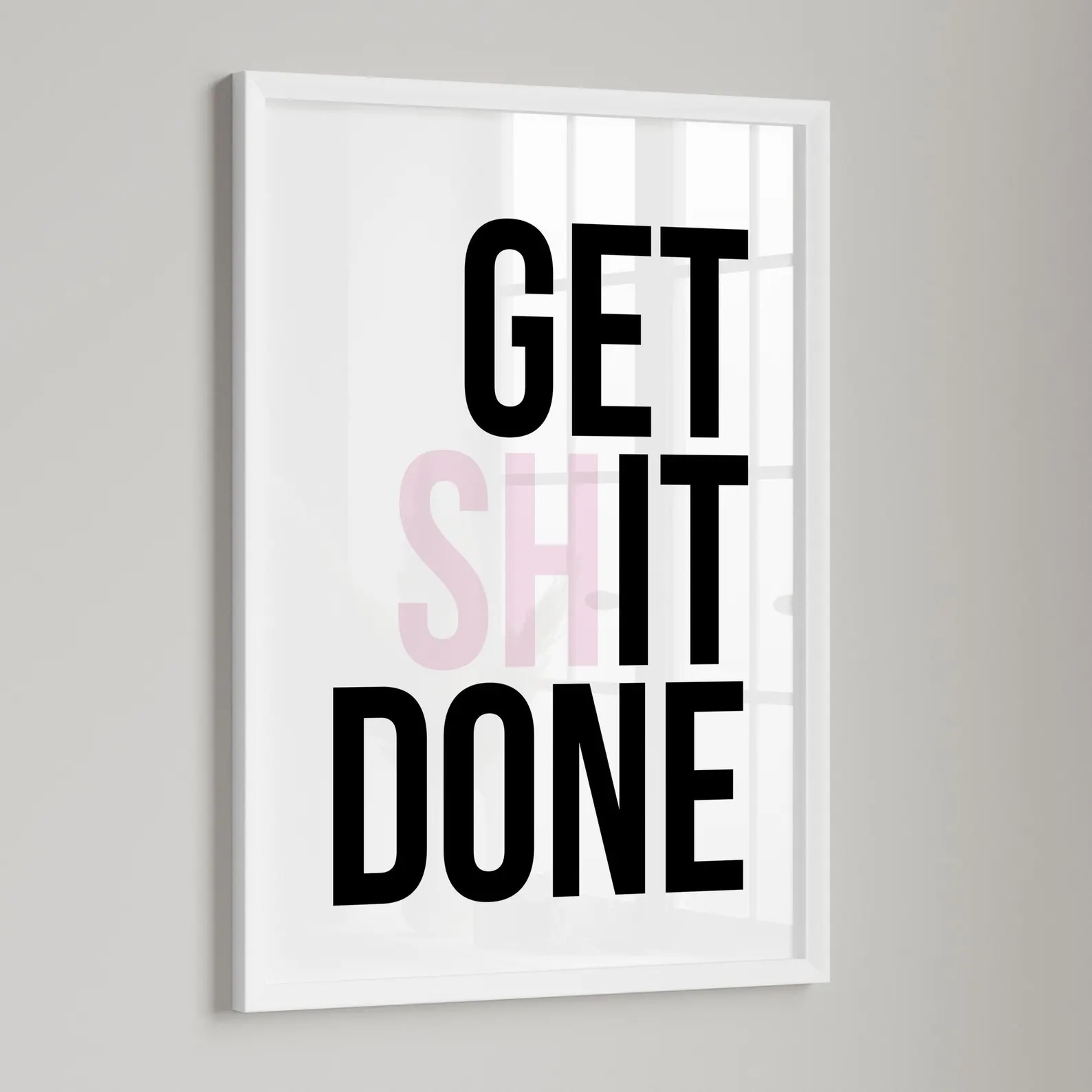 Get Shit Done, Büro-Kunst, Mot – Desk Setup Poster Bewertung und Preis