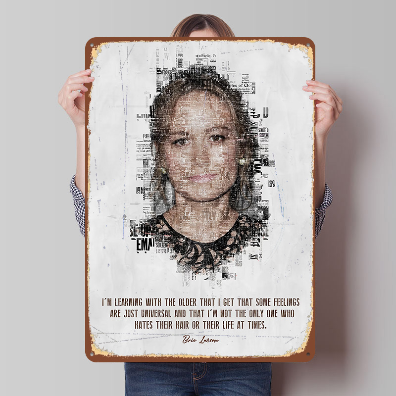 Brie Larson Zitat Kunst-Blechp – Desk Setup Poster Bewertung und Preis