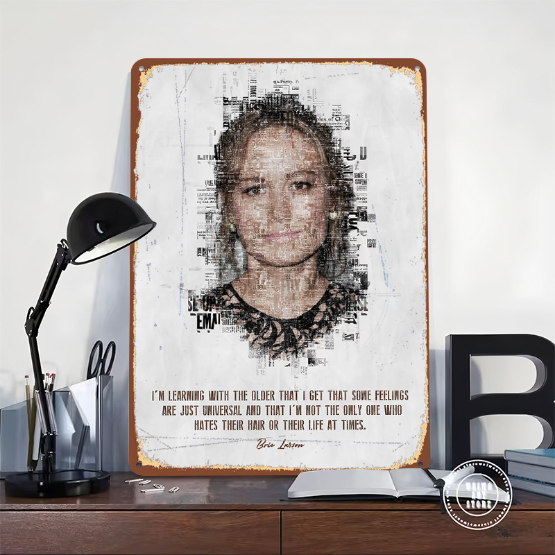 Brie Larson Zitat Kunst-Blechp – Desk Setup Poster Bewertung und Preis