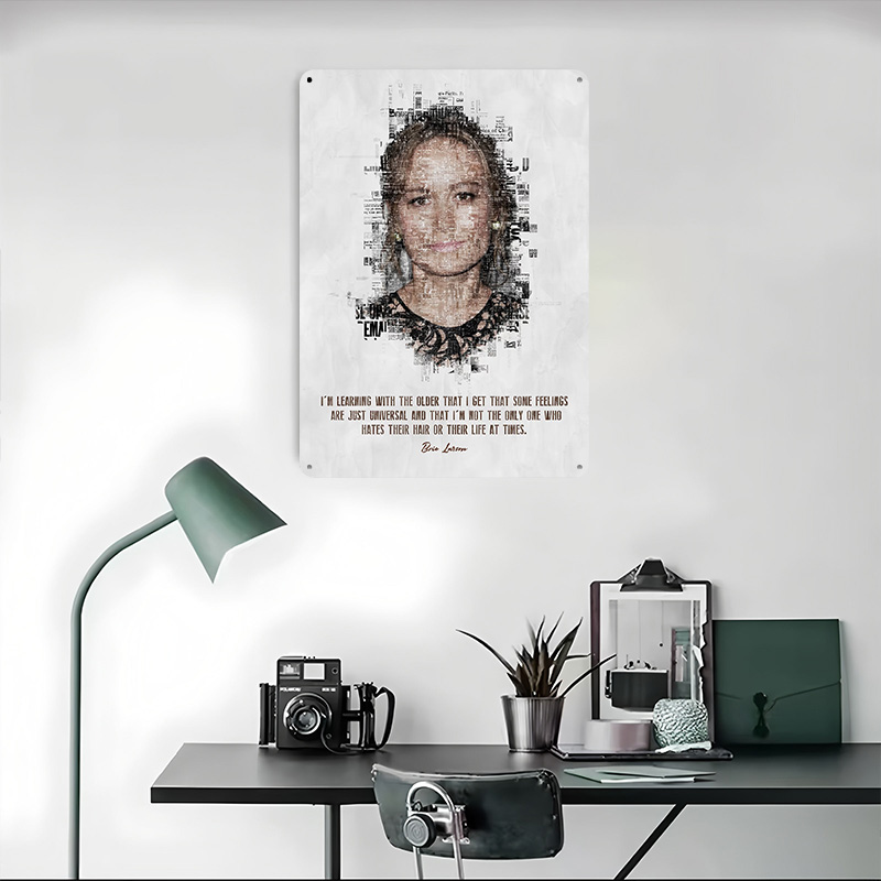 Brie Larson Zitat Kunst-Blechp – Desk Setup Poster Bewertung und Preis